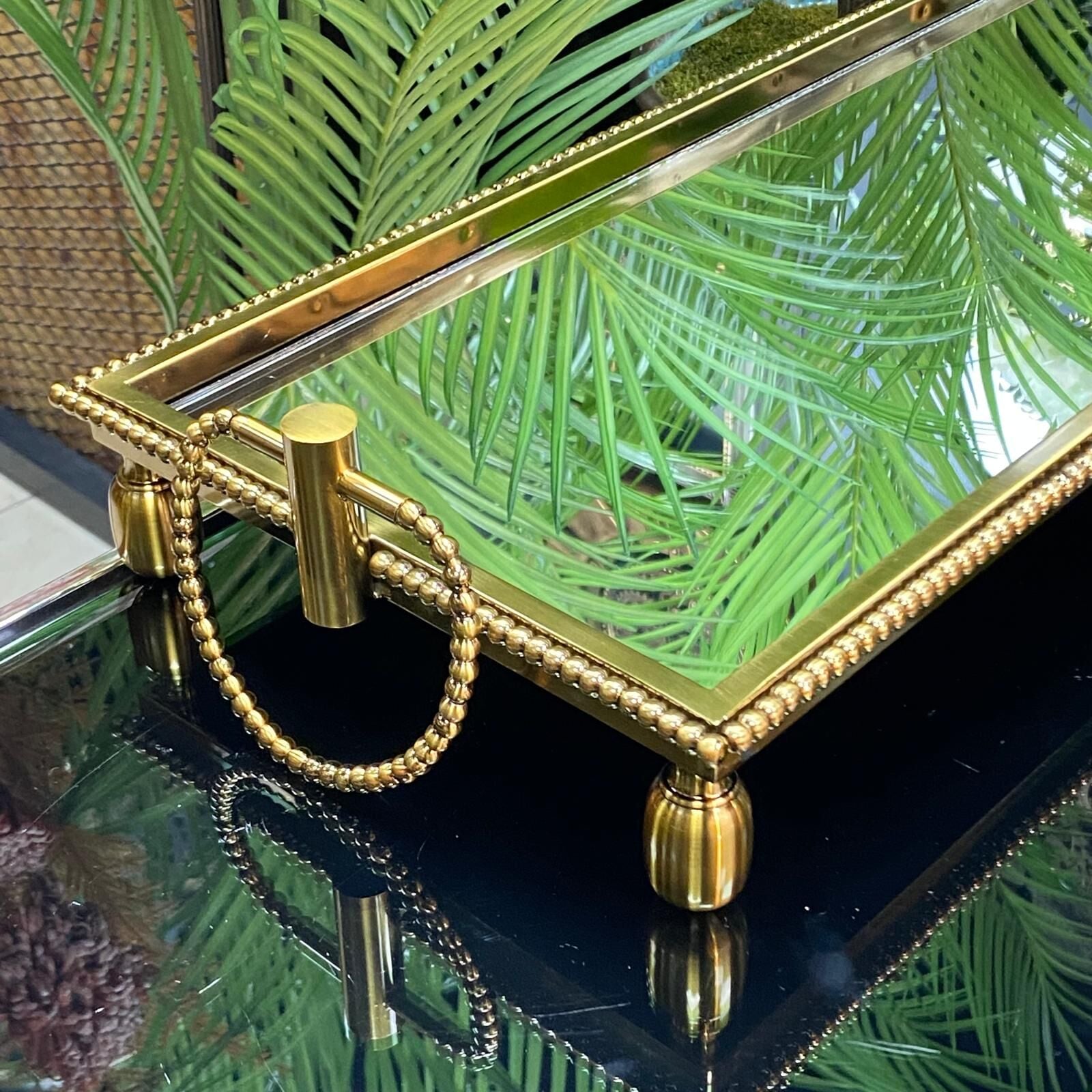 Aynalı Jardinyer Zincir Desen