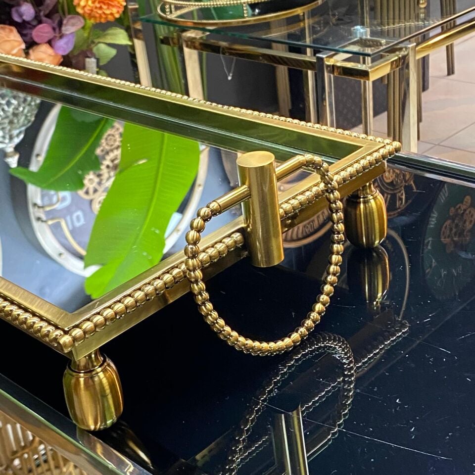 Aynalı Jardinyer Zincir Desen