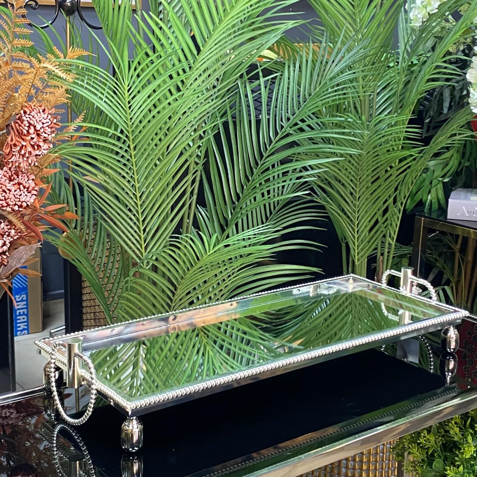 Aynalı Jardinyer Zincir Desen